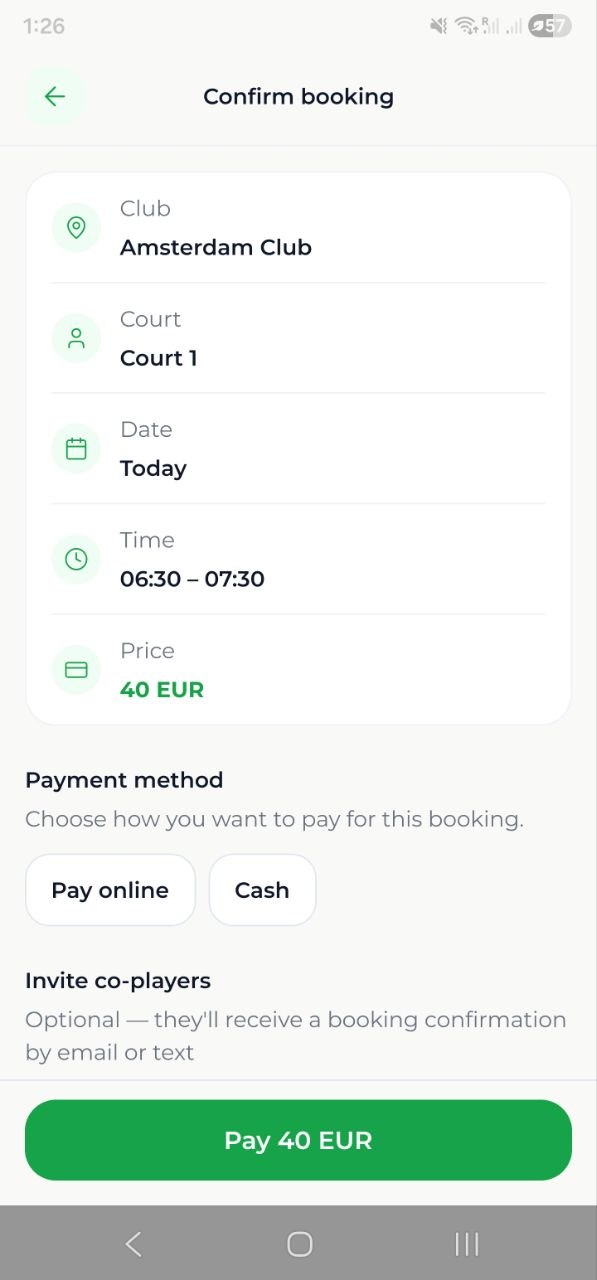 Checkout with the payment options you can use