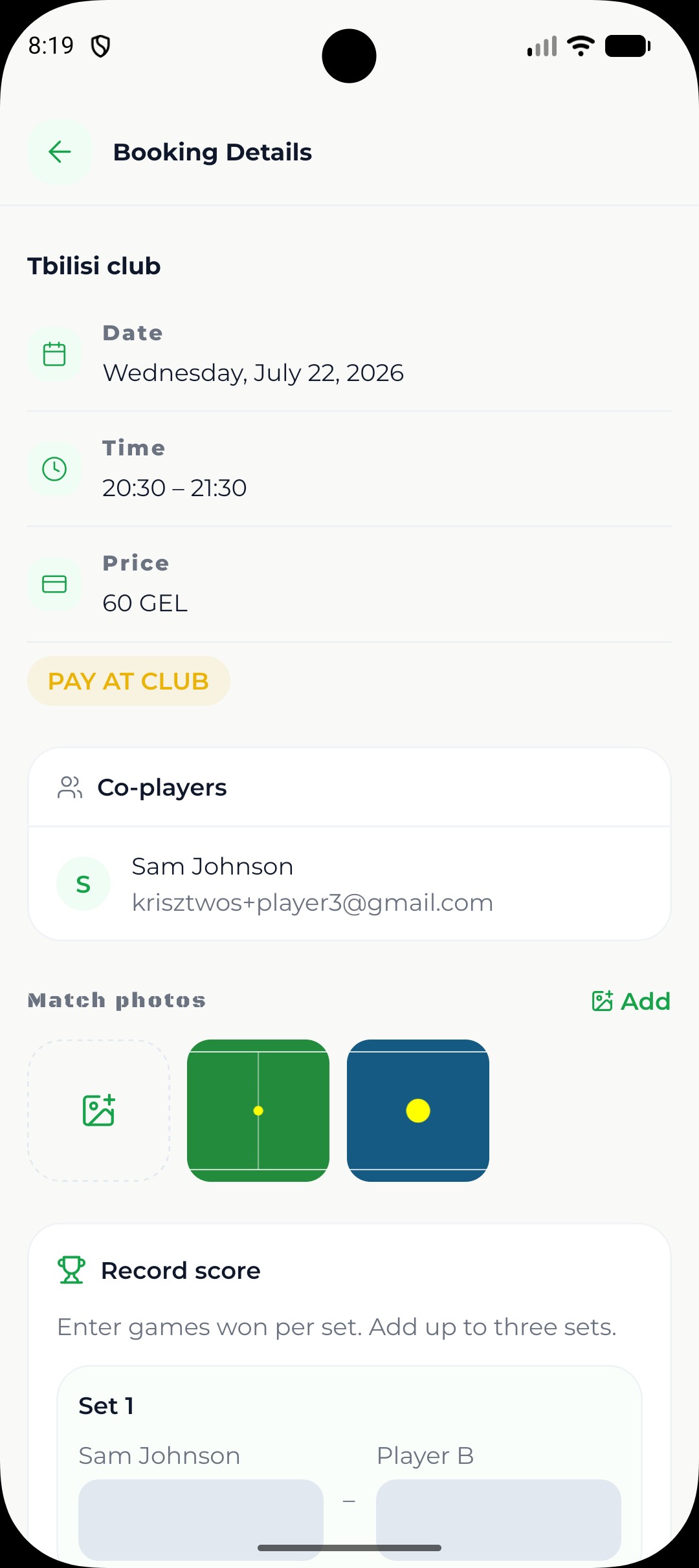 Uploading media to a specific booking